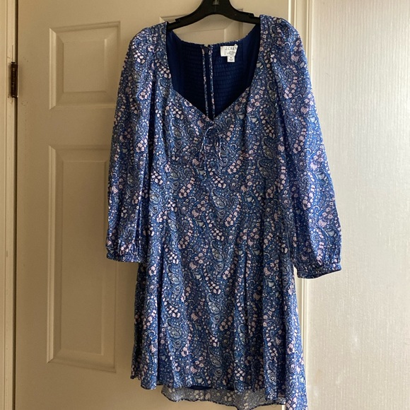J.Crew Sweetheart long-sleeve mini dress in Liberty Bourton Bloom Floral Size 8 - Picture 4 of 8